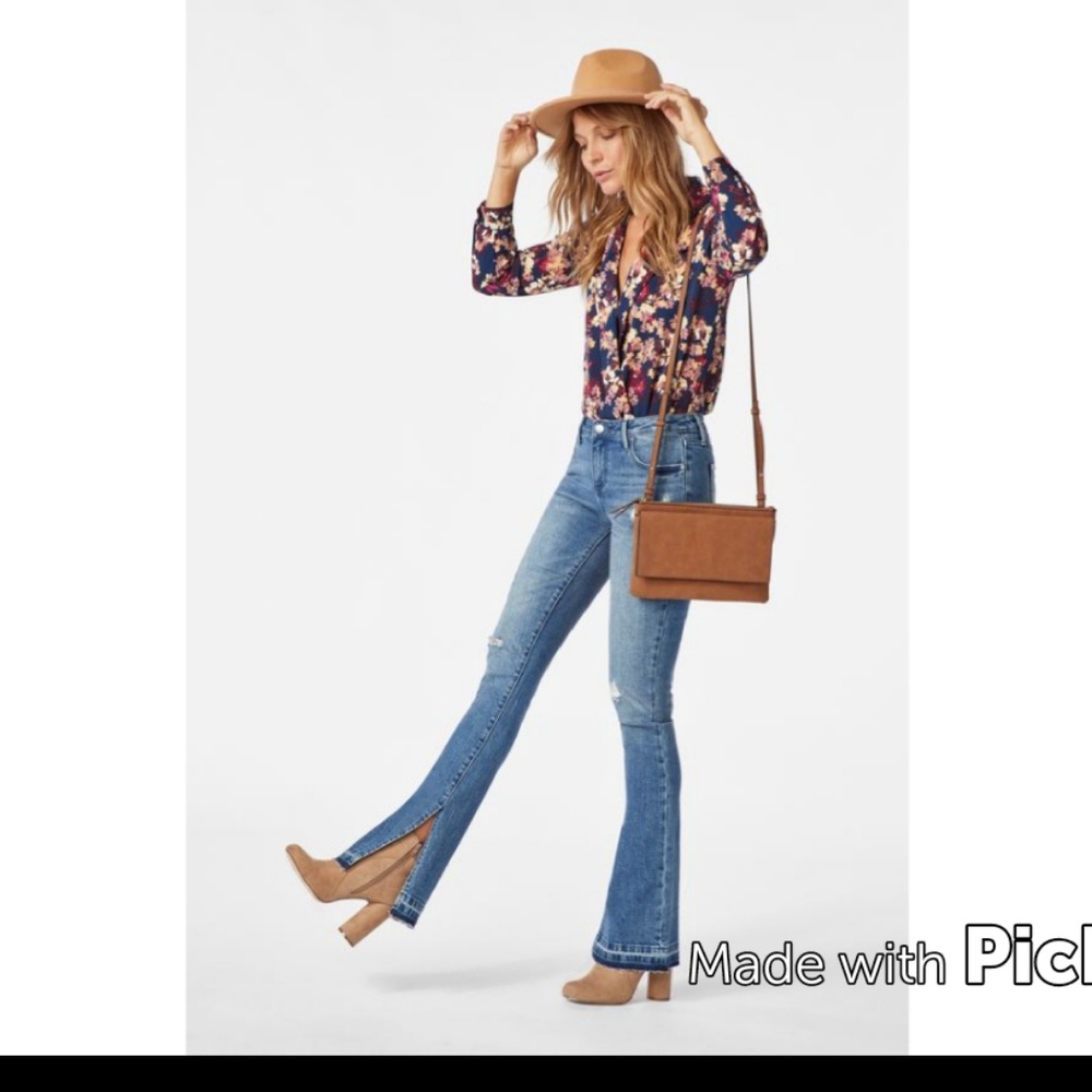 Bootcut Side Slit Jeans